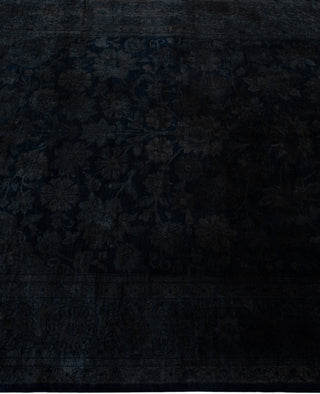 Contemporary Overdyed Wool Hand Knotted Black Area Rug 4' 3" x 6' 1"