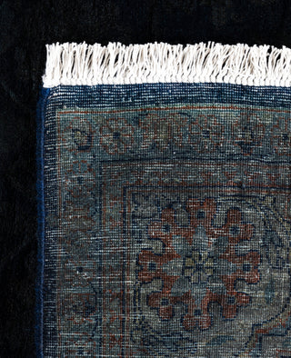 Contemporary Overdyed Wool Hand Knotted Black Area Rug 4' 3" x 6' 1"