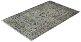 Overdyed Hand-Knotted Gray Area Rug 4' 2" x 6' 5"