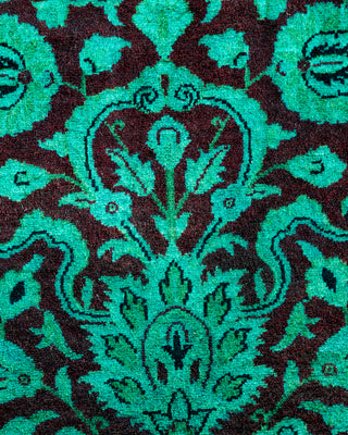 Contemporary Hand Knotted Overdyed Green Area Rug 3' 1" x 5' 1"