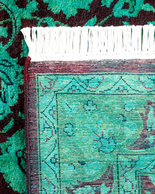 Contemporary Hand Knotted Overdyed Green Area Rug 3' 1" x 5' 1"