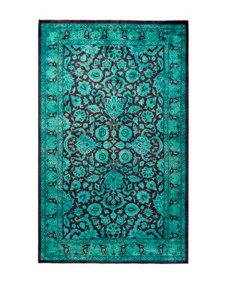 Contemporary Fine Vibrance Red Wool Area Rug 3' 1" x 5' 1"