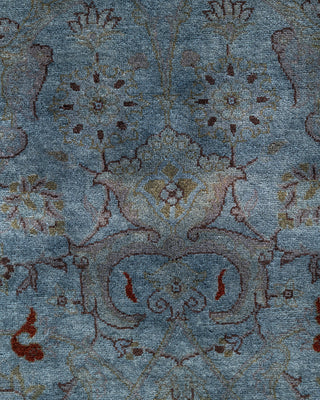Contemporary Hand-Knotted Overdyed Gray Area Rug 4' 2" x 6' 2"