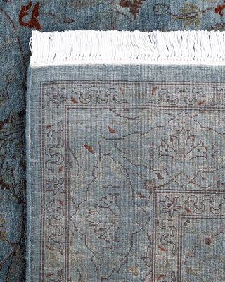 Contemporary Hand-Knotted Overdyed Gray Area Rug 4' 2" x 6' 2"