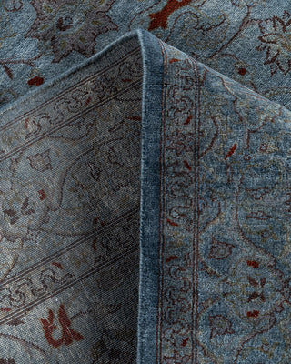 Contemporary Hand-Knotted Overdyed Gray Area Rug 4' 2" x 6' 2"