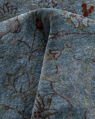 Contemporary Hand-Knotted Overdyed Gray Area Rug 4' 2" x 6' 2"
