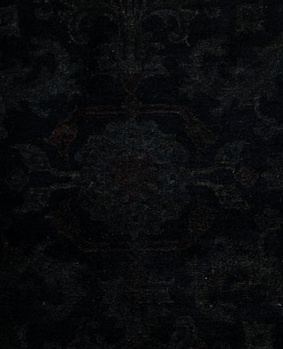 Contemporary Overdyed Wool Hand Knotted Black Area Rug 4' 2" x 6' 4"