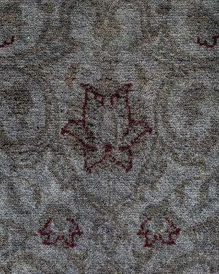 Contemporary Hand Knotted Overdyed Gray Area Rug 3' 1" x 5' 4"