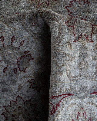 Contemporary Hand Knotted Overdyed Gray Area Rug 3' 1" x 5' 4"