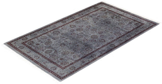 Contemporary Hand Knotted Overdyed Gray Area Rug 3' 1" x 5' 4"