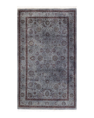Contemporary Fine Vibrance Gray Wool Area Rug 3' 1" x 5' 4"