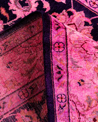 Contemporary Hand Knotted Overdyed Pink Area Rug 3' 1" x 5' 5"