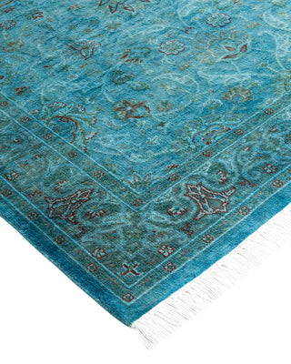 Contemporary Hand Knotted Overdyed Blue Area Rug 3' 2" x 5' 0"