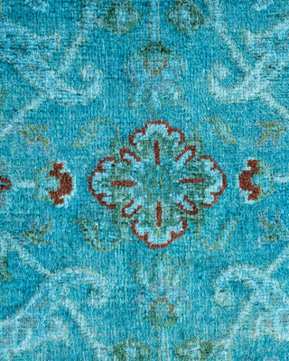 Modern Overdyed Hand Knotted Wool Blue Area Rug 3' 2" x 5' 0"
