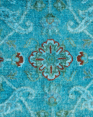 Contemporary Hand Knotted Overdyed Blue Area Rug 3' 2" x 5' 0"