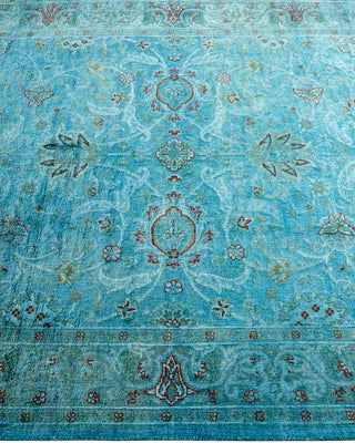 Contemporary Hand Knotted Overdyed Blue Area Rug 3' 2" x 5' 0"