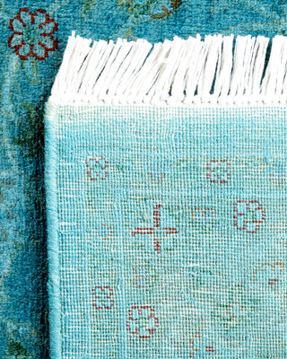 Contemporary Hand Knotted Overdyed Blue Area Rug 3' 2" x 5' 0"