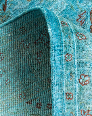 Contemporary Hand Knotted Overdyed Blue Area Rug 3' 2" x 5' 0"