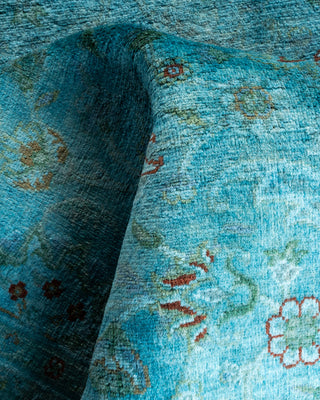 Contemporary Hand Knotted Overdyed Blue Area Rug 3' 2" x 5' 0"