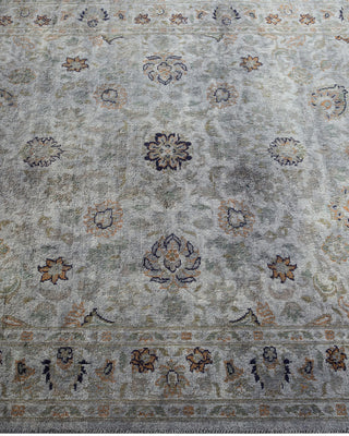 Modern Overdyed Hand Knotted Wool Gray Area Rug 3' 1" x 5' 3"