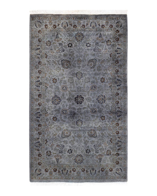 Contemporary Fine Vibrance Gray Wool Area Rug 3' 1" x 5' 3"