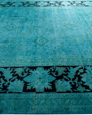 Overdyed Hand-Knotted Blue Area Rug 8' 2" x 10' 5"