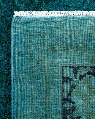 Overdyed Hand-Knotted Blue Area Rug 8' 2" x 10' 5"