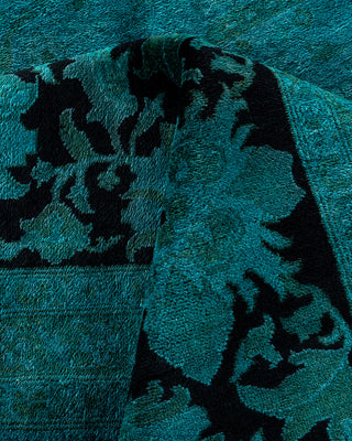 Overdyed Hand-Knotted Blue Area Rug 8' 2" x 10' 5"