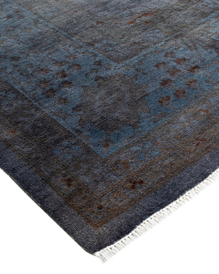 Contemporary Fine Vibrance Gray Wool Area Rug - 9' 1" x 12' 1"