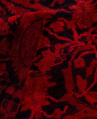 Contemporary Overdyed Wool Hand Knotted Pink Area Rug 8' 2" x 10' 3"