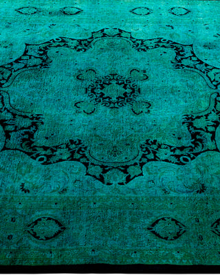 Contemporary Hand Knotted  Blue Area Rug 4' 7" x 6' 9"