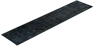 Overdyed One-of-a-Kind Wool Gray Runner 2' 8" x 12' 0"