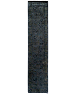 Overdyed One-of-a-Kind Wool Gray Runner 2' 8" x 12' 0"