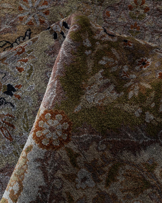 Contemporary Hand-Knotted Overdyed Brown Octagon Area rug 9' 1" x 9' 1"