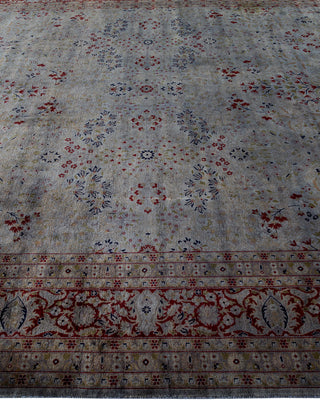Contemporary Fine Vibrance Gray Wool Area Rug - 8' 1" x 10' 7"