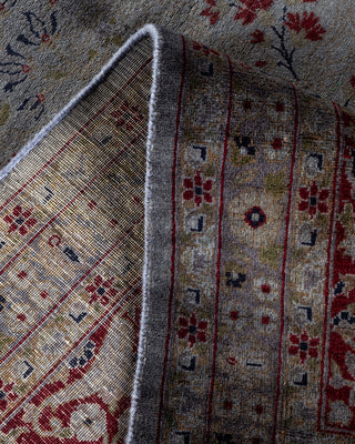 Contemporary Fine Vibrance Gray Wool Area Rug - 8' 1" x 10' 7"