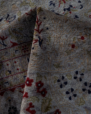Contemporary Fine Vibrance Gray Wool Area Rug - 8' 1" x 10' 7"