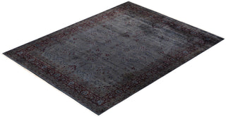 Contemporary Fine Vibrance Gray Wool Area Rug - 8' 1" x 10' 7"