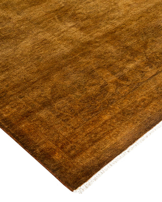 Contemporary Hand Knotted Overdyed Gold Area Rug 8' 2" x 10' 3"