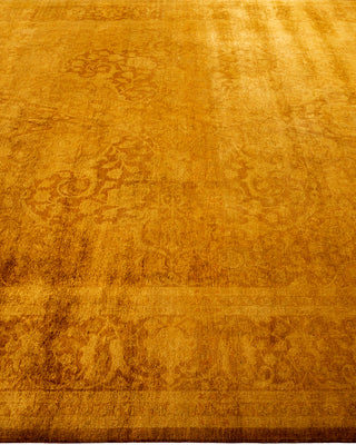 Contemporary Hand Knotted Overdyed Gold Area Rug 8' 2" x 10' 3"
