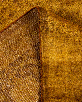 Contemporary Hand Knotted Overdyed Gold Area Rug 8' 2" x 10' 3"