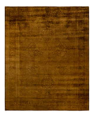 Contemporary Fine Vibrance Brown Wool Area Rug 8' 2" x 10' 3"