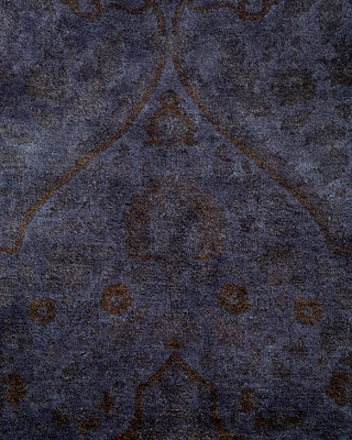 Contemporary Hand Knotted Overdyed Purple Area Rug 8' 1" x 10' 1"