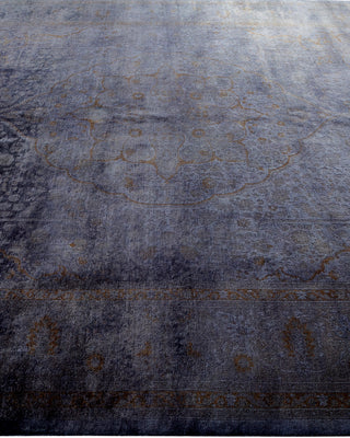 Contemporary Hand Knotted Overdyed Purple Area Rug 8' 1" x 10' 1"