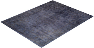Contemporary Hand Knotted Overdyed Purple Area Rug 8' 1" x 10' 1"