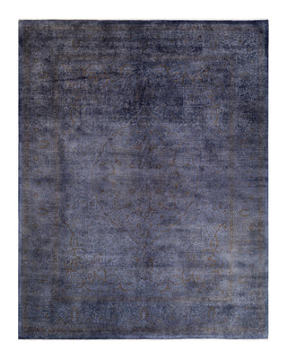 Contemporary Fine Vibrance Black Wool Area Rug 8' 1" x 10' 1"