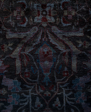Overdyed One-of-a-Kind Wool Black Area Rug 12' 1" x 15' 0"