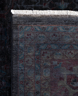 Overdyed One-of-a-Kind Wool Black Area Rug 12' 1" x 15' 0"