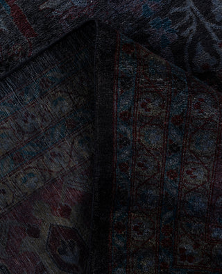 Overdyed One-of-a-Kind Wool Black Area Rug 12' 1" x 15' 0"