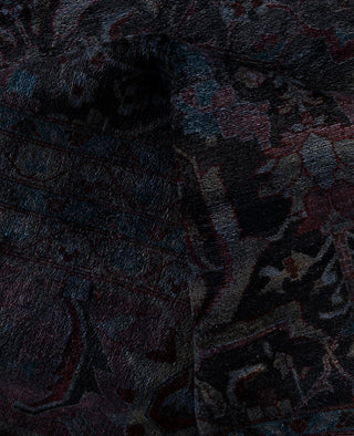 Overdyed One-of-a-Kind Wool Black Area Rug 12' 1" x 15' 0"